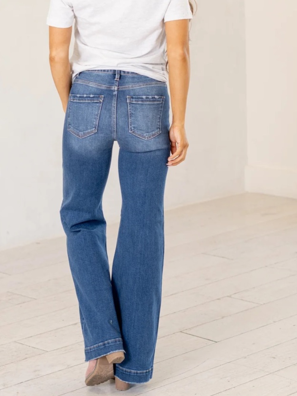 Risen Jeans Sammy High Rise Wide Leg Jeans 5952 NWT Women’s Size 7/28 - Picture 3 of 8